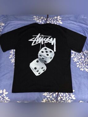 💝Stussy Black Crewneck Tee with Subtle White Logo